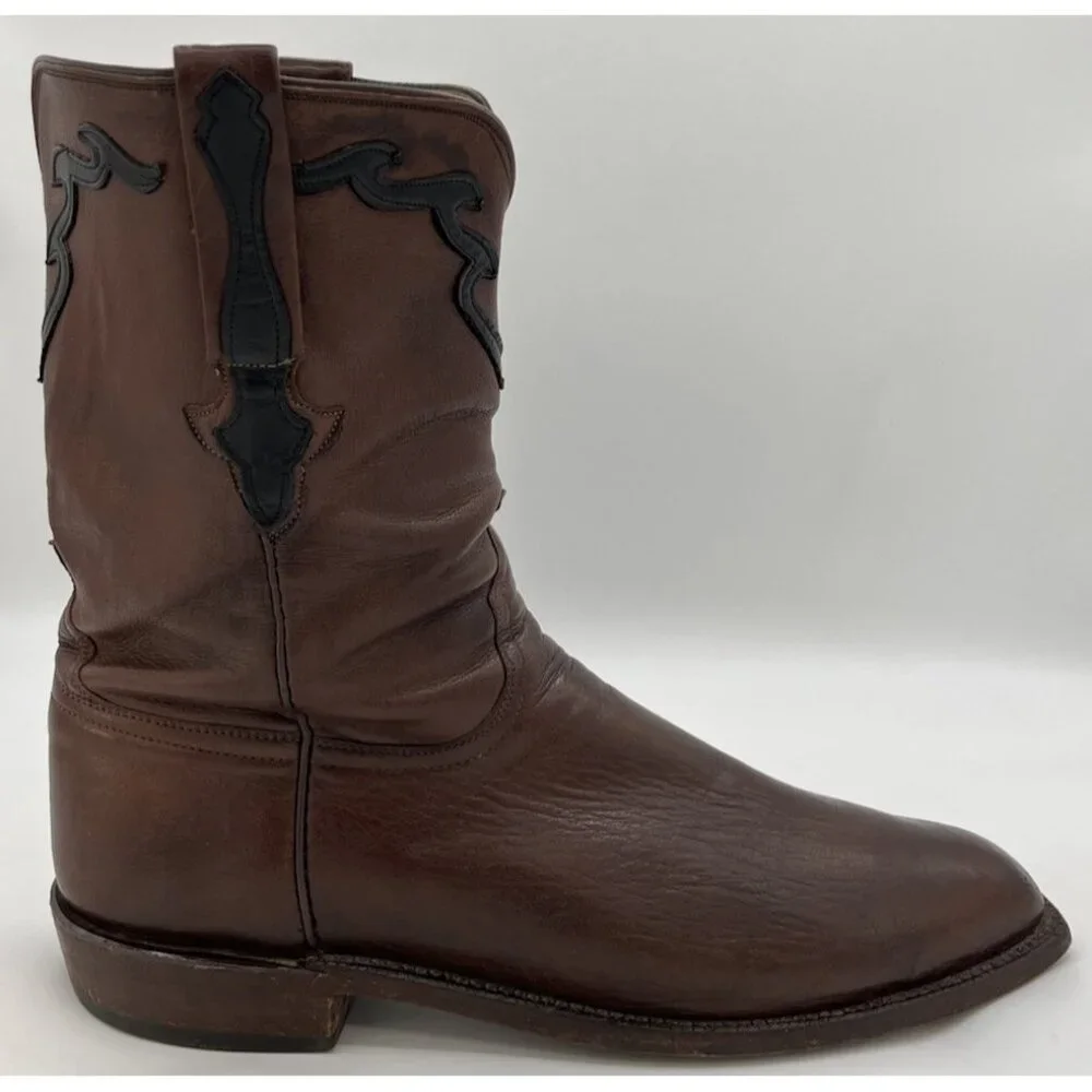 LUCCHESE CLASSICS WHISKEY BURNISHED FLORENCE BUFFALO ROPER COWBOY BOOTS MENS 13